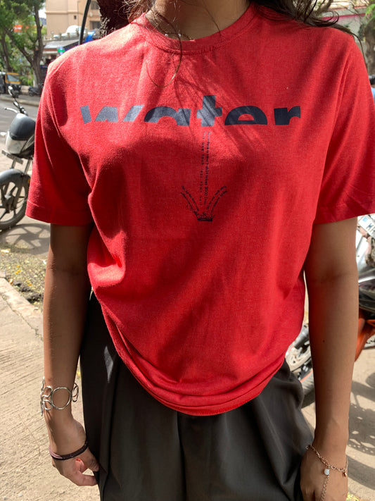 Red Water T-Shirt Oversize